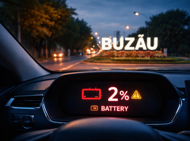 cum am ajuns la buzau cu 2% baterie la masina electrica