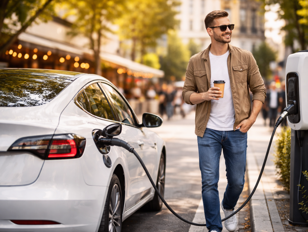 viata de zi cu zi cu o masina electrica in oras