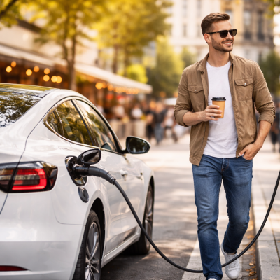 viata de zi cu zi cu o masina electrica in oras